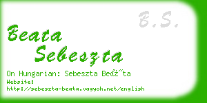 beata sebeszta business card